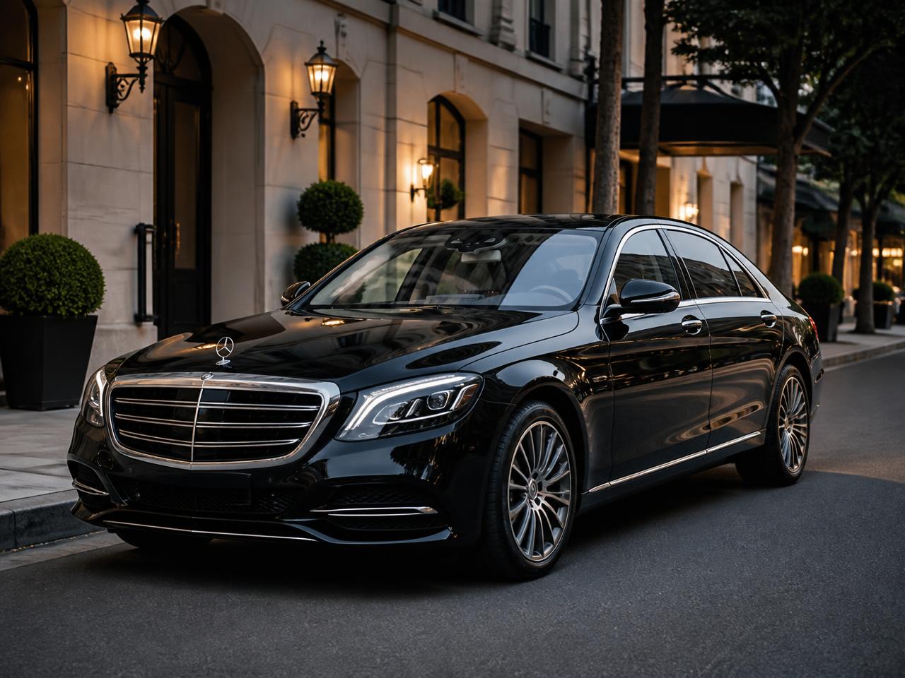 Black luxury sedan for premium sedan transportation in Cleveland, Ohio