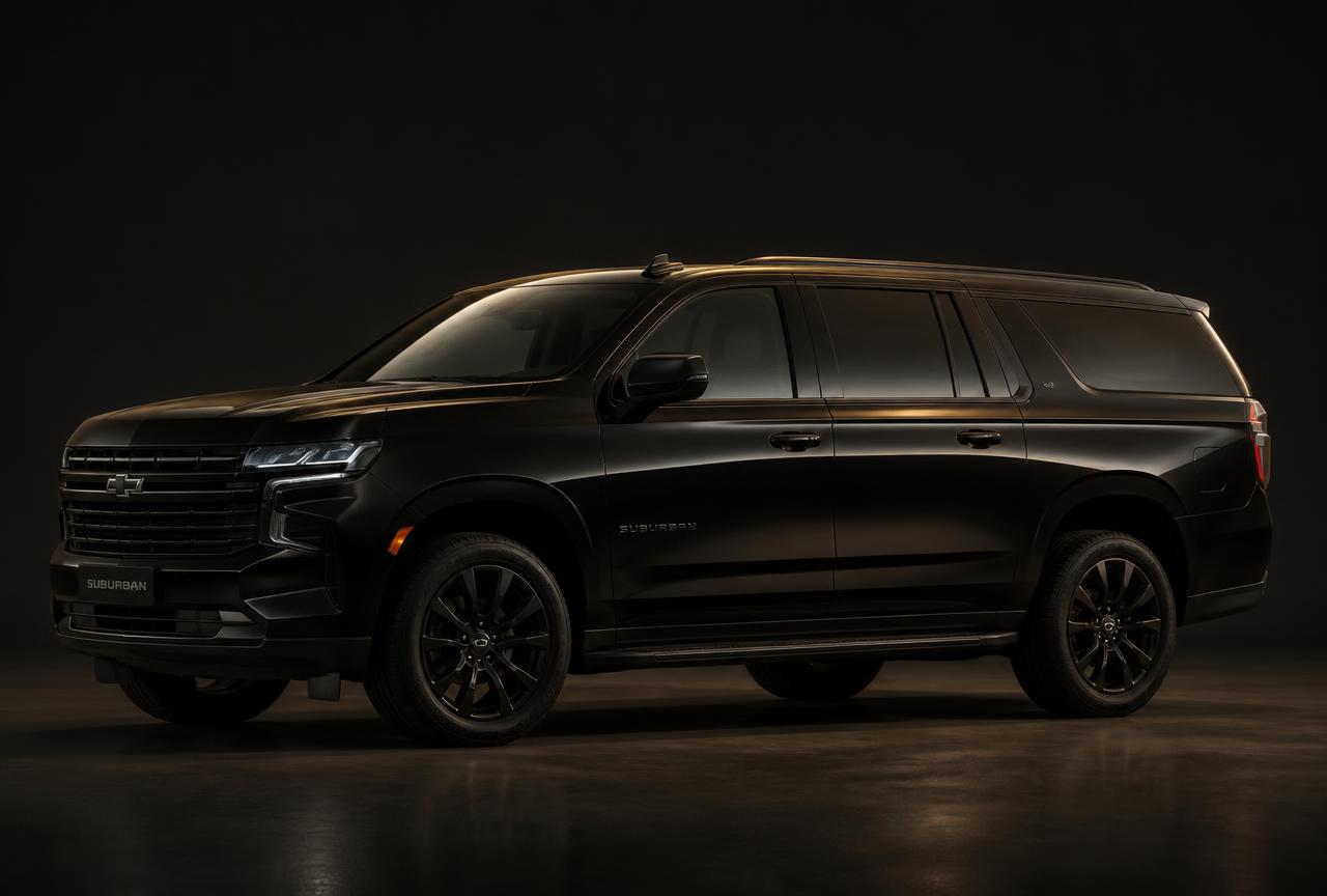Black executive vehicle used for premium limo-style transportation